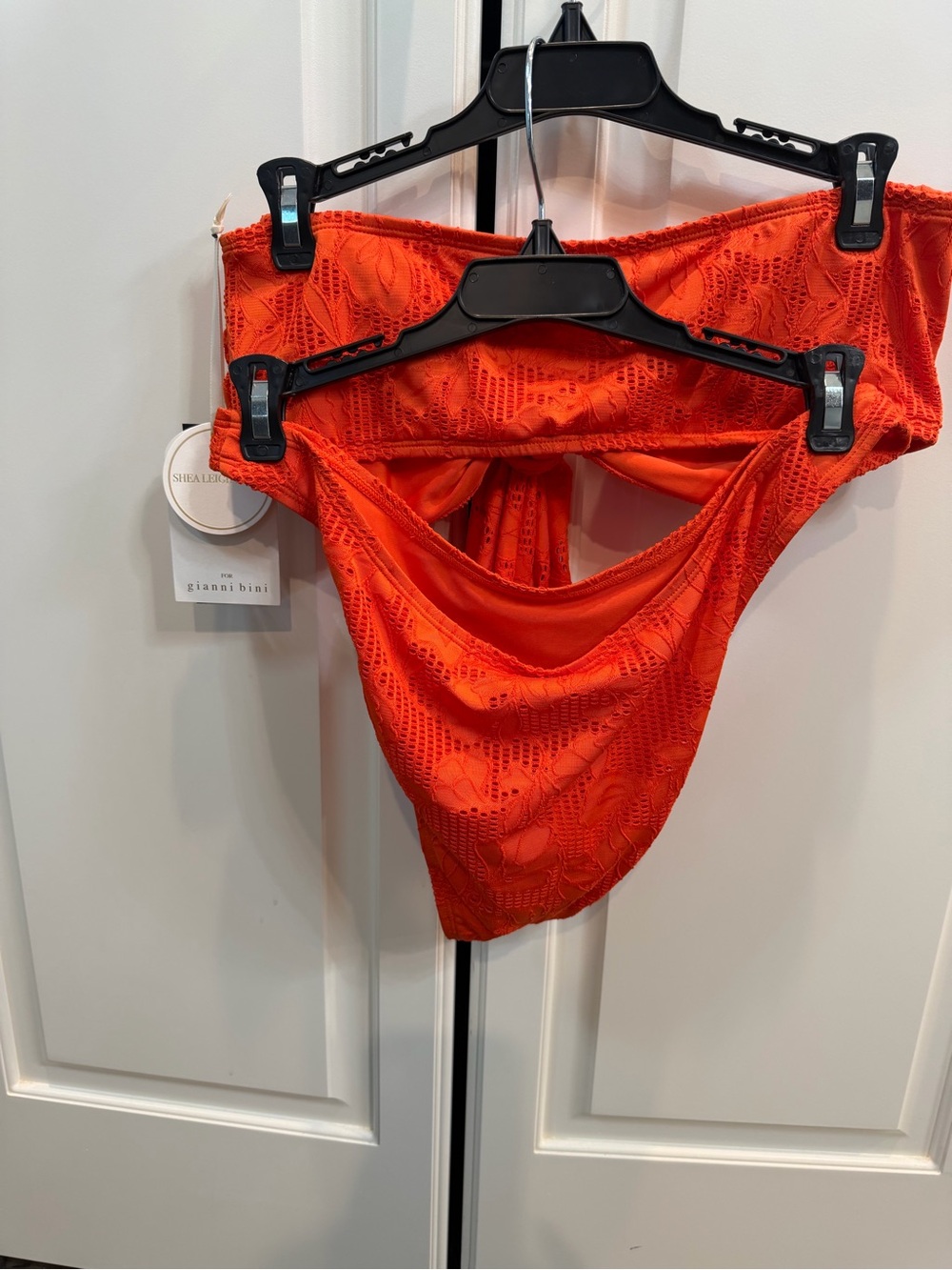 Gianni Bini/Shea Leigh Mills Red Lace Bandeau Bikini Set - Picture 8 of 12